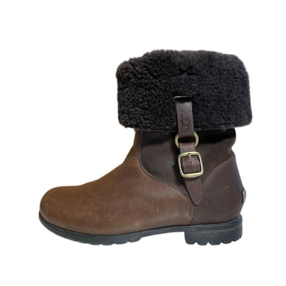 UGG Waterproof, 100% wool lined Bellvue Boots W/8 Brown Leather & Suede 1001926 - Picture 16 of 16